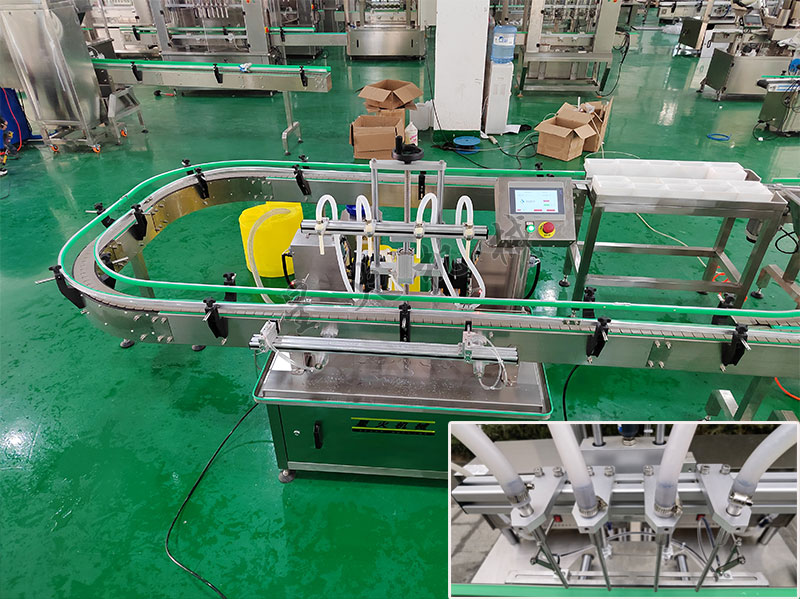 小瓶液體自動灌裝機(jī)連接生產(chǎn)線