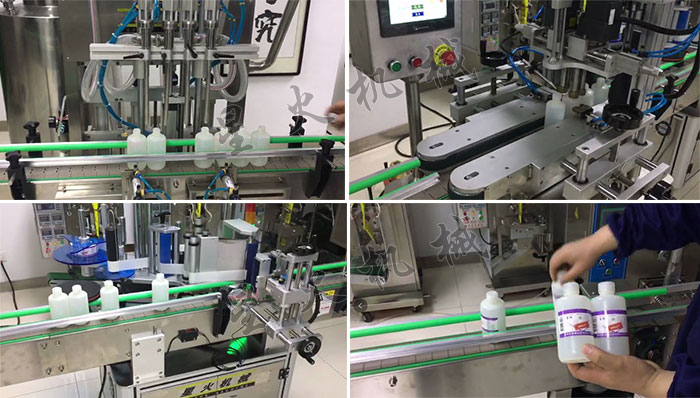 全自動(dòng)消毒液灌裝流水線(xiàn)設(shè)備細(xì)節(jié)展示